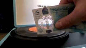 New Five Pound Note Playing a 7&quot; Vinyl Single