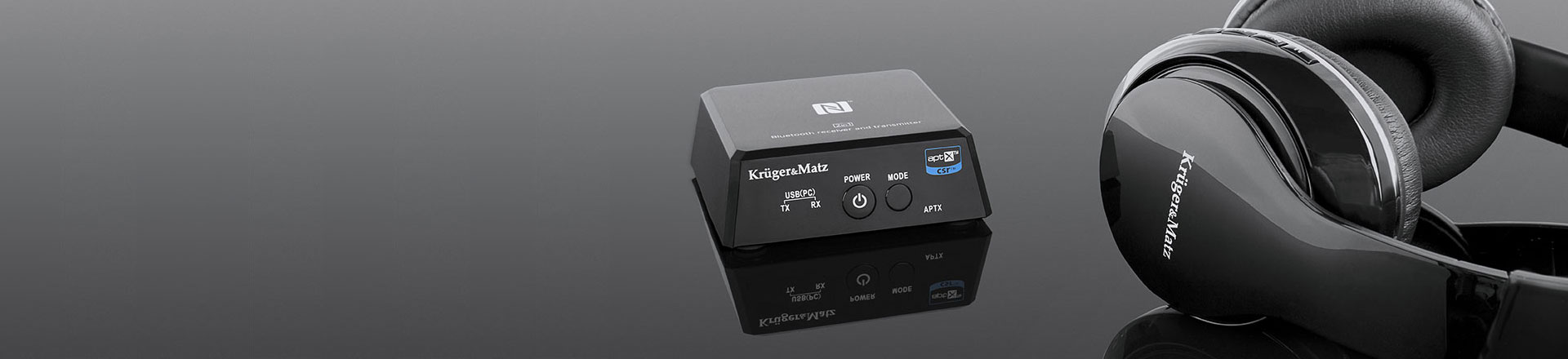 KRUGER&amp;MATZ: KM352 nadajnik/odbiornik Bluetooth aptX