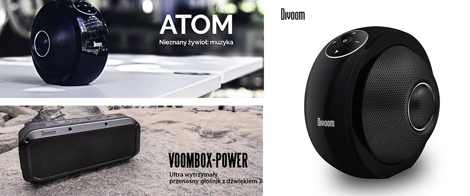 DIVOOM ATOM &amp; POWER - przenośne głośniki bluetooth 360 stopni!