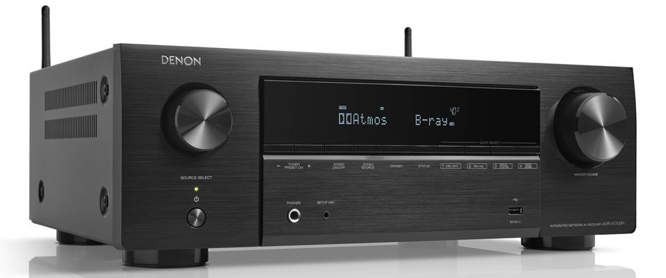 DENON: AVR-X1700H DAB - amplituner 8K, 7.1 z wyjściem na 2 suby i wirtualnym Atmosem