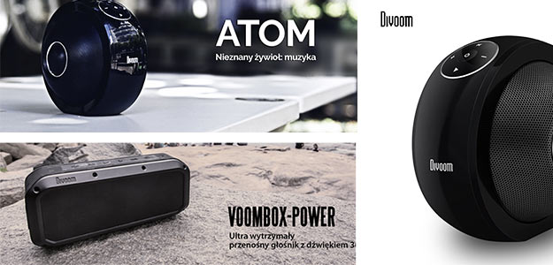  DIVOOM ATOM &amp; POWER - przenośne głośniki bluetooth 360 stopni! 