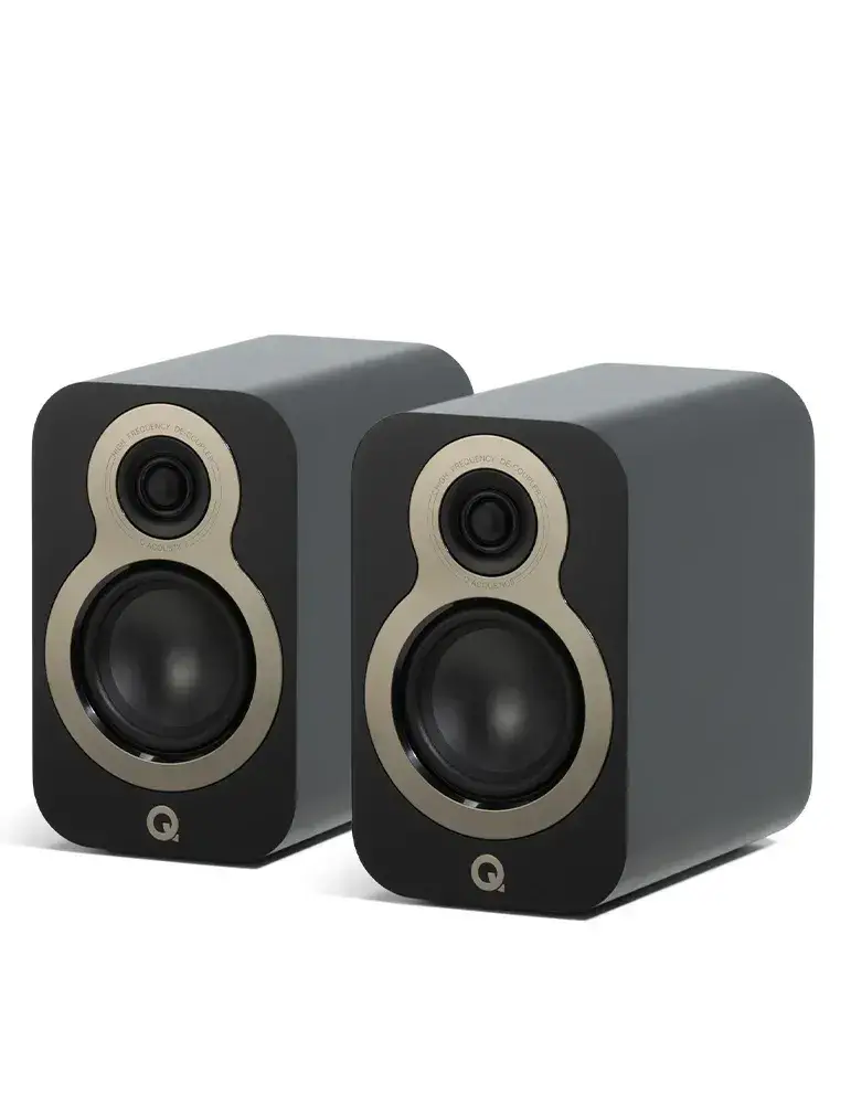 Q Acoustics 3010c — Wysokiej jakości kolumny podstawkowe do domu, Kolor: Czarny - zdjęcie 1