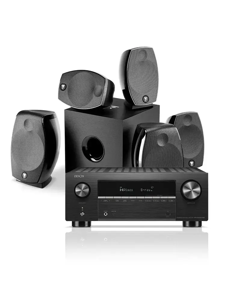 Zestaw Denon AVR-X2900H DAB + Focal SIB EVO 5.1 — kino domowe, Kolor: Czarny - zdjęcie 1