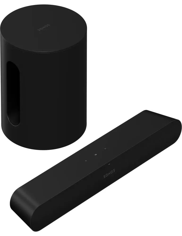 Zestaw Sonos Ray + Sub Mini — Profesjonalny soundbar z głębokim basem, Kolor: Czarny - zdjęcie 1