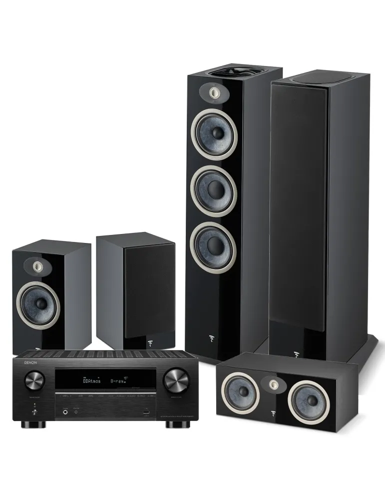 Zestaw kina domowego Denon AVR-X2800H + Focal Theva N3D/N1/CENTER — Bluetooth, USB, HDMI, Atmos, Kolor: Light Wood - zdjęcie 1