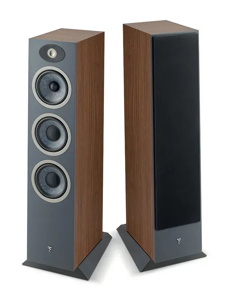 Focal Theva N°3 — Kolumny podłogowe premium z technologią Slatefiber, Kolor: Dark Wood - zdjęcie 1