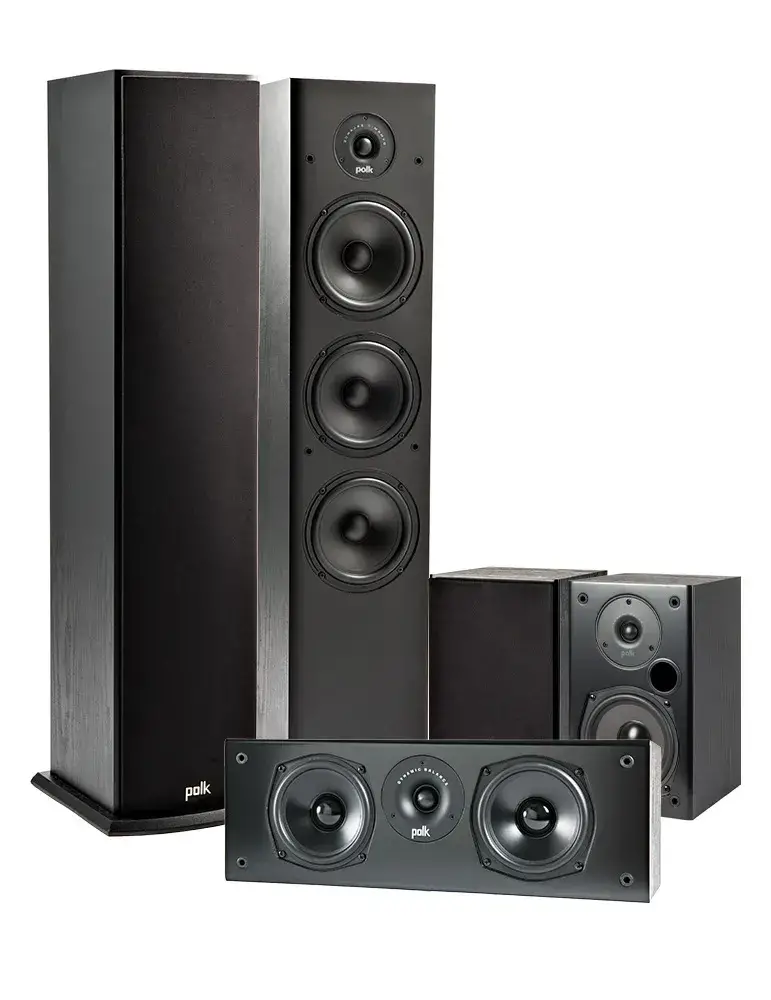 Zestaw Denon AVR-X580BT + Polk Audio T50/T15/T30 — Domowy system audio 5.0, Kolor: Czarny - zdjęcie 1