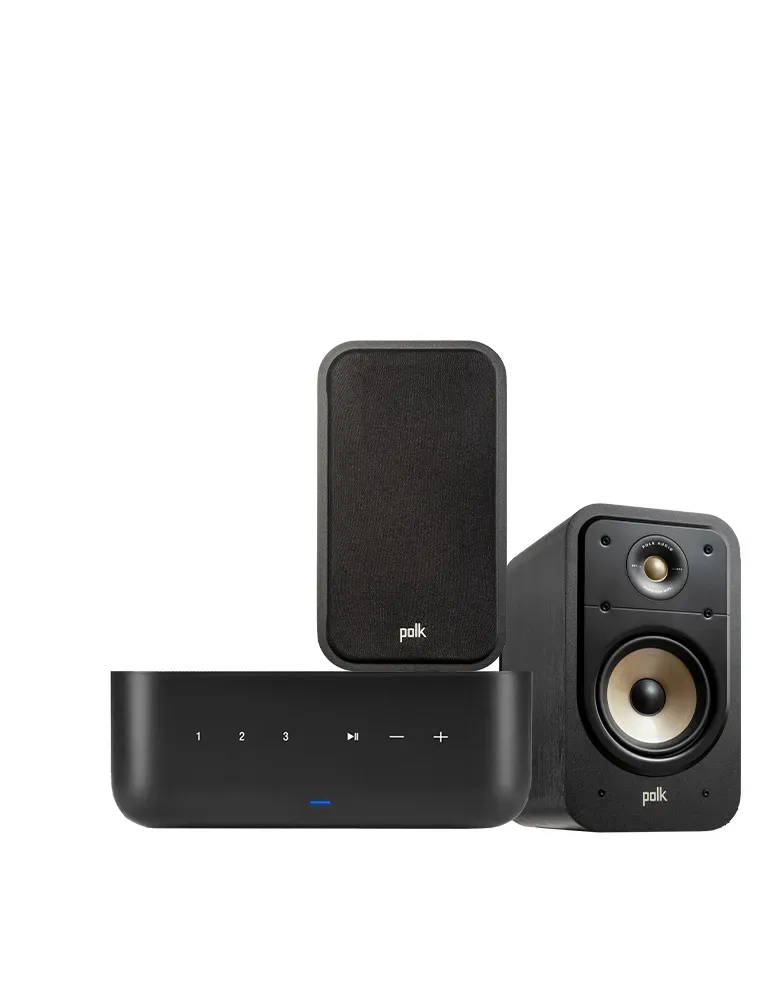 Denon Home AMP + Polk Audio ES20 — Zestaw stereo z HDMI eARC i Hi-Res Audio, Licencja Dirac Live: Dirac Live Room Correction - Full bandwidth - zdjęcie 1