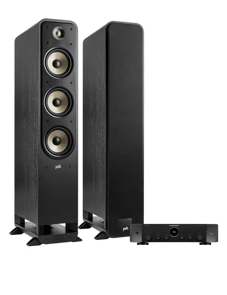 Zestaw stereo Marantz Stereo 70s/Polk Audio ES60 — HEOS, 8K HDMI, Hi-Res Audio, Kolor: Czarny - zdjęcie 1