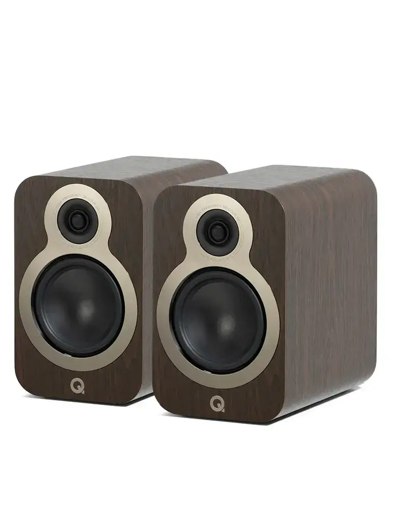 Q Acoustics 3020c — Wysokiej jakości kolumny podstawkowe do domu, Kolor: Walnut - zdjęcie 1