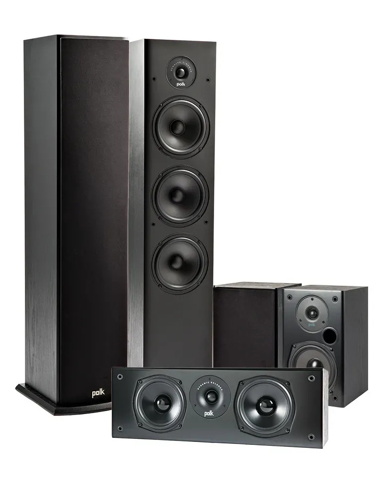 Zestaw Denon AVR-X580BT + Polk Audio T50/T15/T30 — Domowy system audio 5.0, Kolor: Czarny - zdjęcie 1