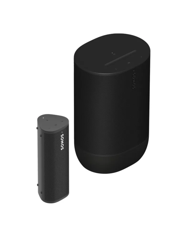Zestaw Sonos Move 2 + Roam 2 — Wodoodporne głośniki z Bluetooth i Wi-Fi, Kolor: Czarny - zdjęcie 1