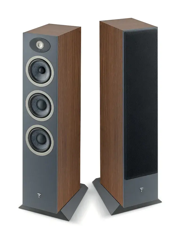 Focal Theva N°2 — Wysokiej jakości kolumny podłogowe z przetwornikami Slatefiber, Kolor: Dark Wood - zdjęcie 1
