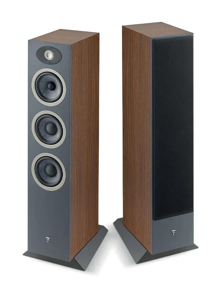 Focal Theva N°2 — Wysokiej jakości kolumny podłogowe z przetwornikami Slatefiber, Kolor: Dark Wood - zdjęcie 1