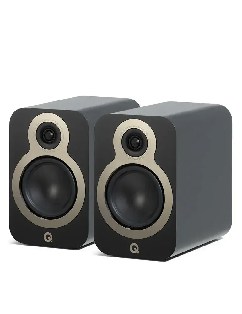 Q Acoustics 3020c — Wysokiej jakości kolumny podstawkowe do domu, Kolor: Czarny - zdjęcie 1
