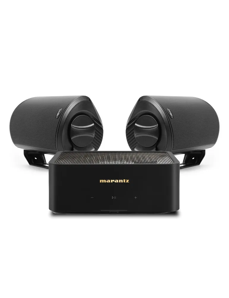 Zestaw Marantz Model M1 + Polk Atrium 6 — stereo na taras, Kolor: Czarny - zdjęcie 1