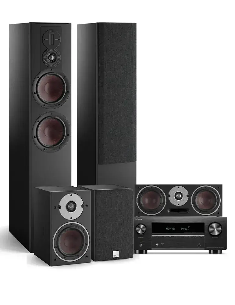 Denon AVC-X3800H + Dali Opticon 6/1/Vokal MK2 — Kino domowe 5.0 z Hi-Res Audio, Kolor: Tobacco - zdjęcie 1