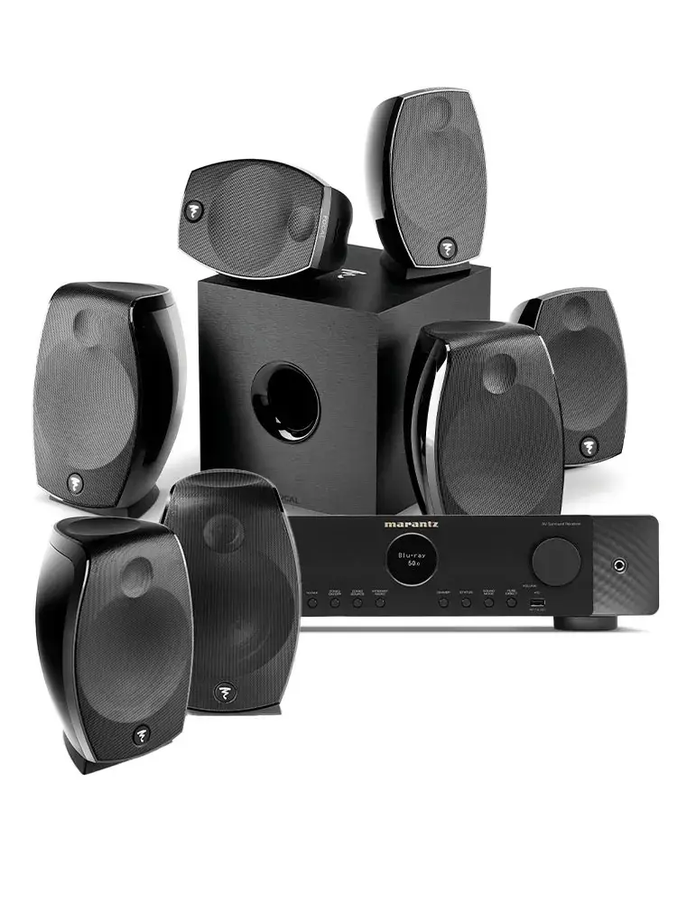 Zestaw Marantz Cinema 70s + Focal SIB EVO — Dolby Atmos, Heos, Kolor: Czarny - zdjęcie 1
