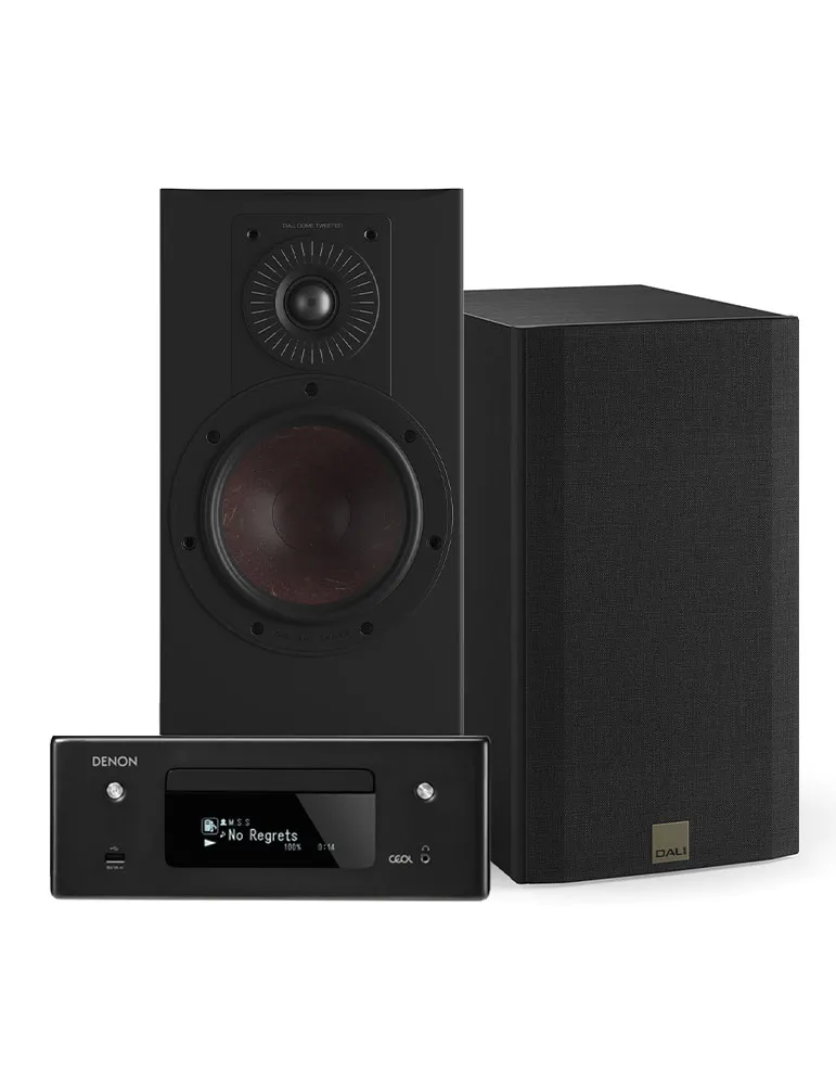 Zestaw stereo Denon RCD-N10 + Dali Opticon 2, Kolor: White Satin - zdjęcie 1