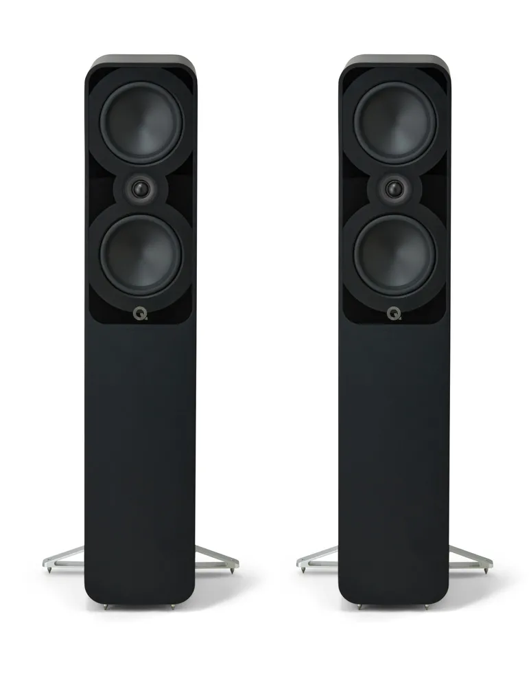 Q Acoustics 5050 — Kolumny podłogowe stereo z przetwornikiem C3, Kolor:  Black Satin - zdjęcie 1